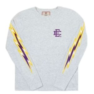 Eric Emanuel Purple Yellow Long Sleeve Sweatshirt