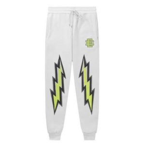 Eric Emanuel EE Basic Sweatpant – White/Lime Bolt