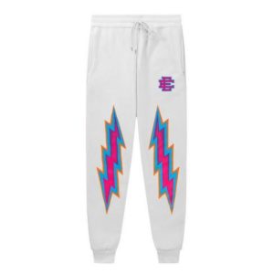 Eric Emanuel EE Basic Sweatpant – White/Violet Bolt